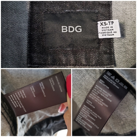 Urban Outfitters BDG Embroidered Black Jean Jacket - Picture 6 of 8